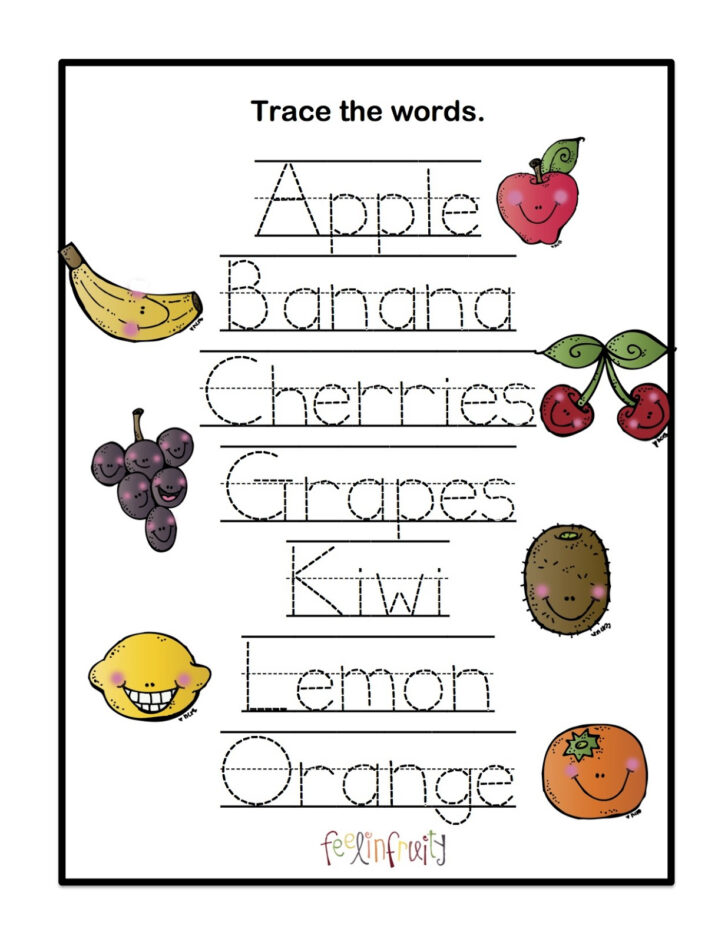 Trace Words For Kids