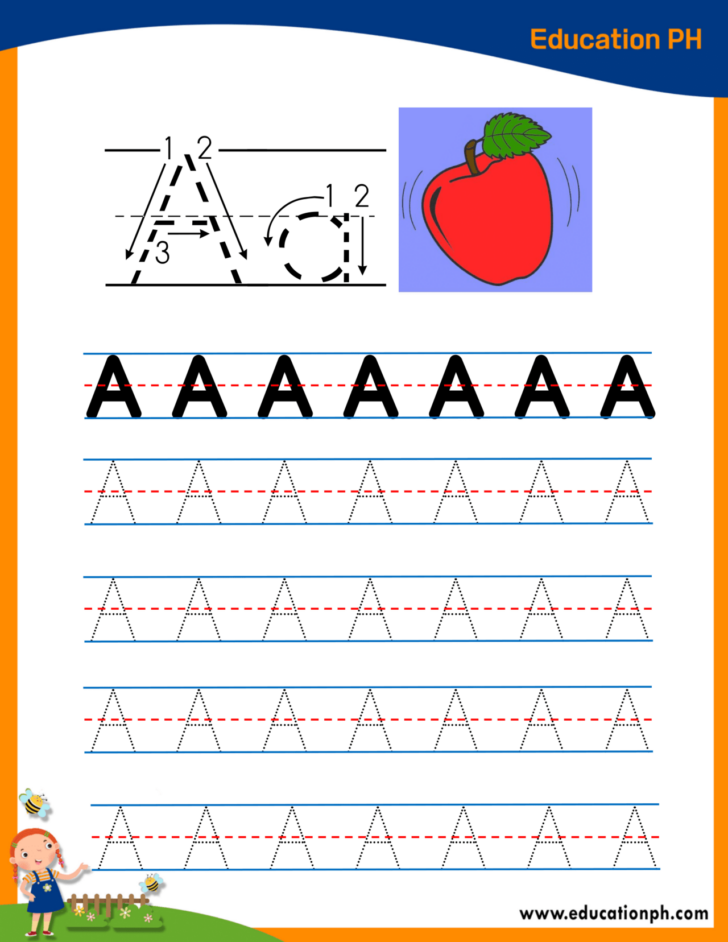 Letter Tracing Worksheets For Preschoolers