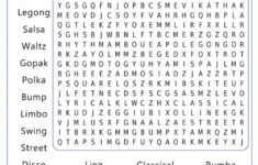 Printable Dance Word Search Cool2bKids