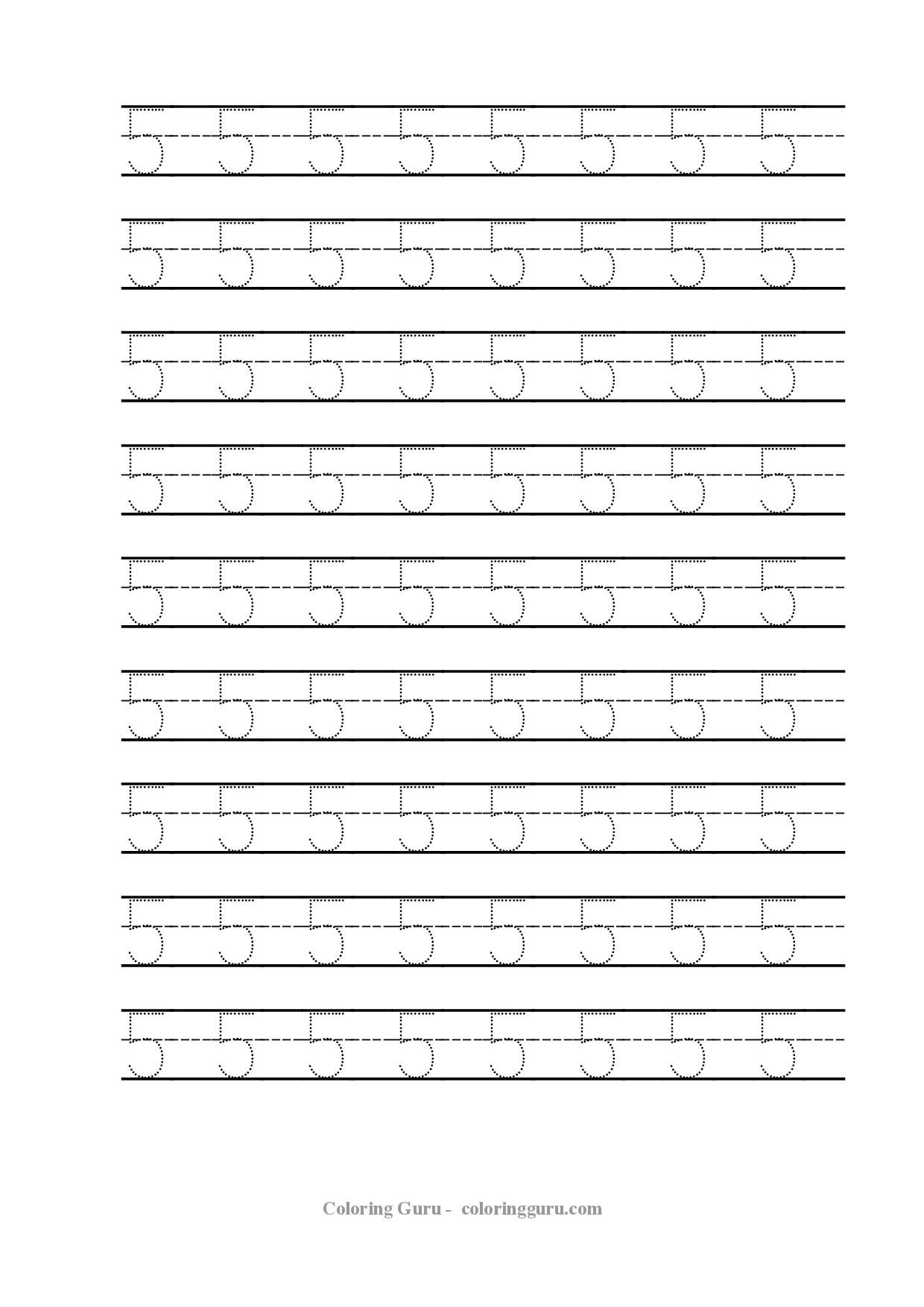 Printable Number 5 Worksheets For Kindergarten Thekidsworksheet