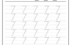 Printable Number 7 Tracing Worksheet In 2021 Kids Worksheets