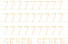 Printable Number 7 Tracing Worksheet Tracing Worksheets Number 7
