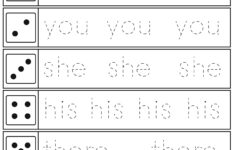 Roll And Trace Sight Words With Thanksgiving Mouse Sight Word