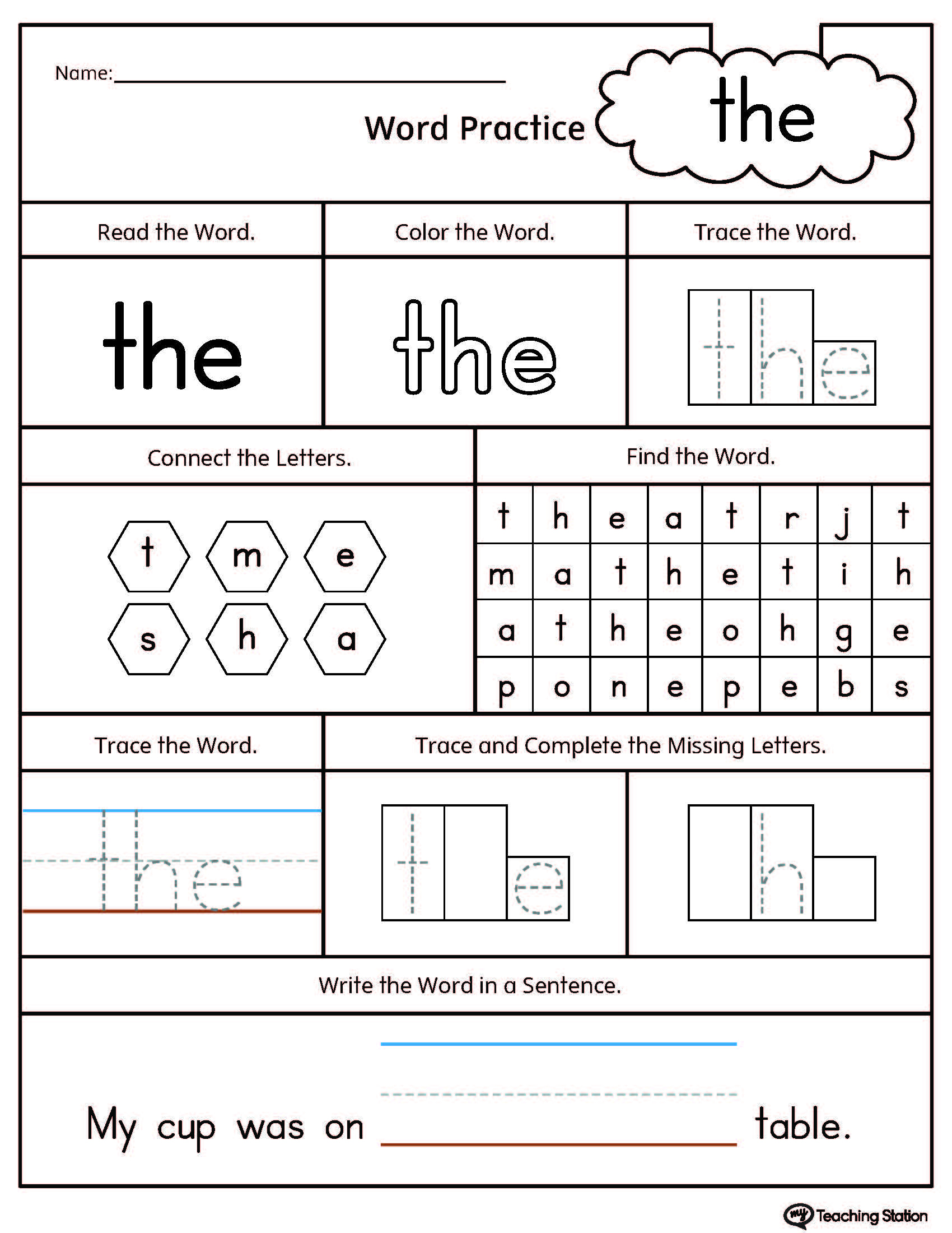 Sight Words Tracing Worksheets Pdf AlphabetWorksheetsFree