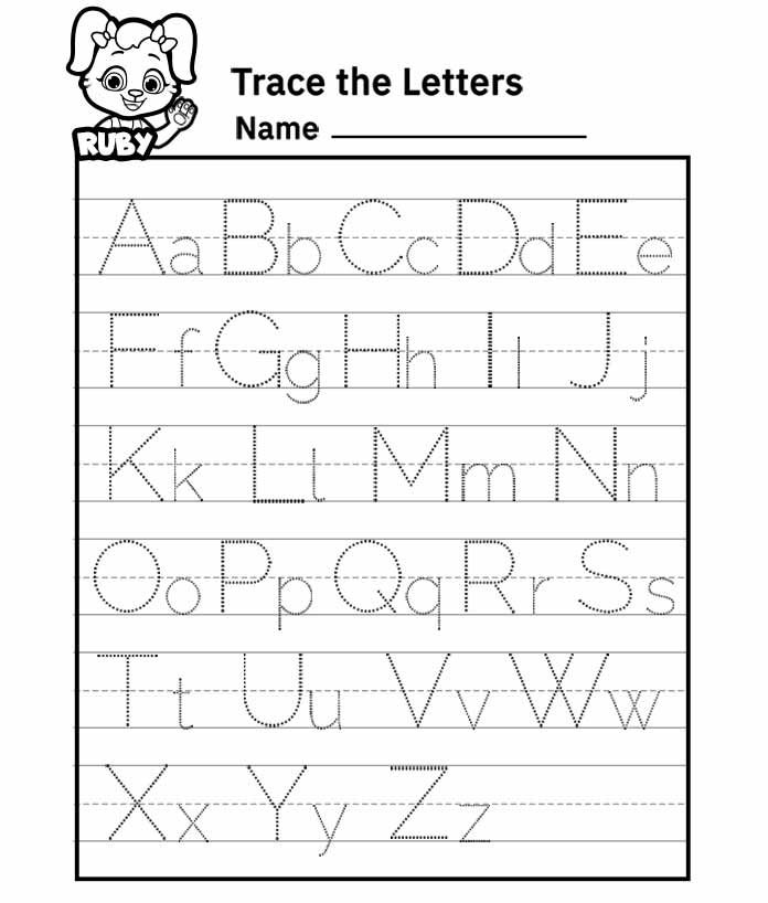 Printable Alphabet Tracing Worksheets A-Z