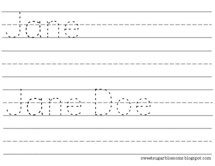 Free Printable Name Writing Templates