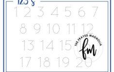 Trace My Numbers 123 s Educational Learning Sheet Etsy