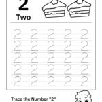 Trace Number 2 Worksheet For FREE For Kids