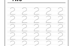 Trace Number 2 Worksheet For FREE For Kids