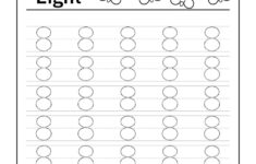 Trace Number 8 Worksheet For FREE For Kids