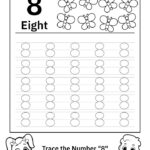 Trace Number 8 Worksheet For FREE For Kids