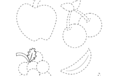 Trace The Fruit Coloring Page Twisty Noodle Fruit Coloring Pages