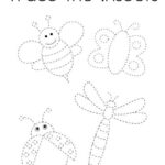 Trace The Insects Coloring Page Twisty Noodle Insect Coloring Pages