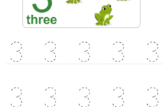 Trace The Number Three Worksheet Turtle Diary