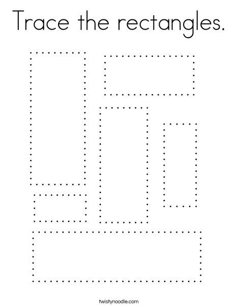 Rectangle Tracing Worksheets