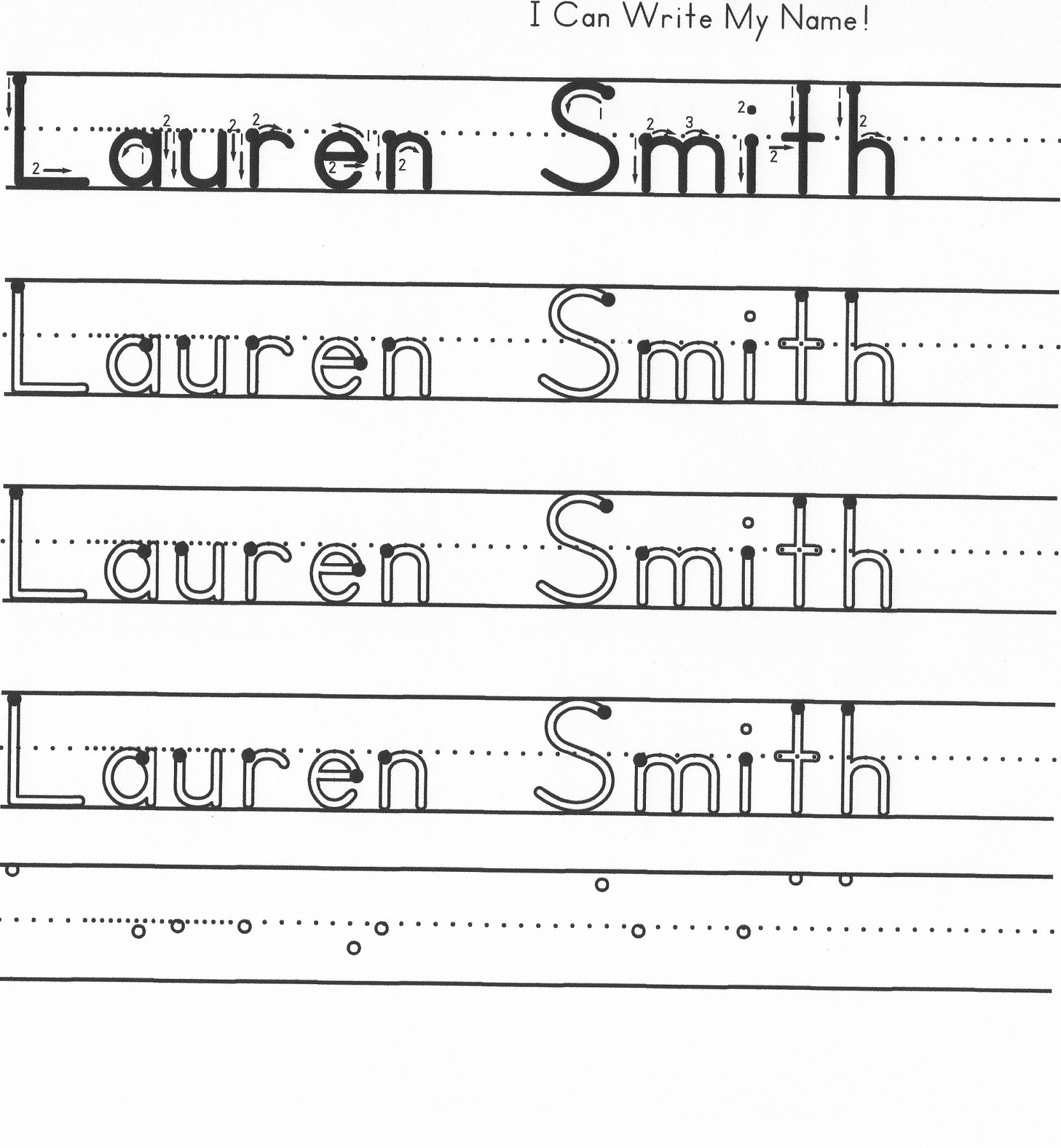 Traceable Name Worksheets Activity Shelter