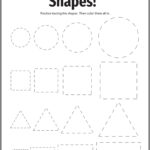 Tracing Basic Shapes Worksheet Education Shapes Preschool