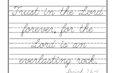 Tracing Bible Verse Cursive Lifeandhomeschooling