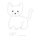 Tracing Cat Worksheet In 2020 Tracing Worksheets Upper And Lowercase