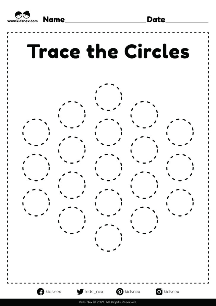 Circle Tracing Worksheet Printable