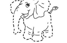 Tracing Elephant Picture Animal Worksheets Tracing Pictures