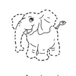 Tracing Elephant Picture Animal Worksheets Tracing Pictures