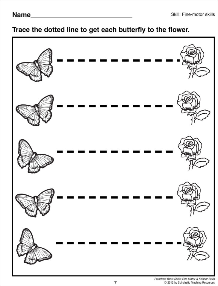 Basic Tracing Worksheets For Preschool