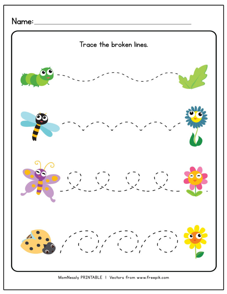 Tracing Different Lines Worksheets