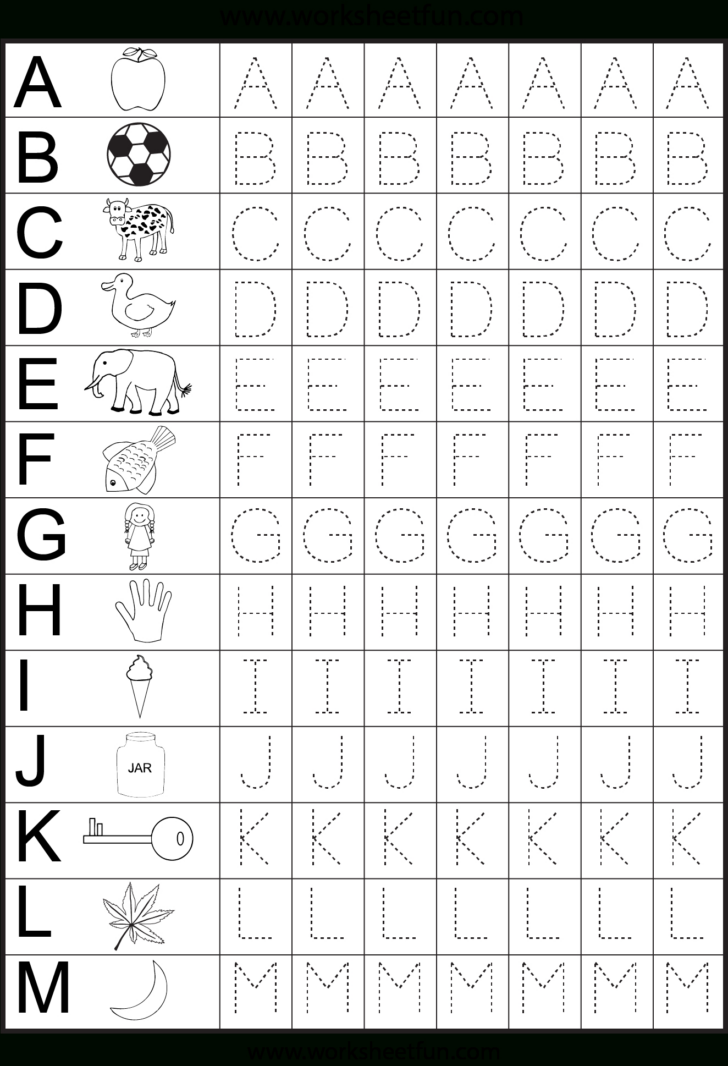 Tracing Letter Worksheets For Kindergarten