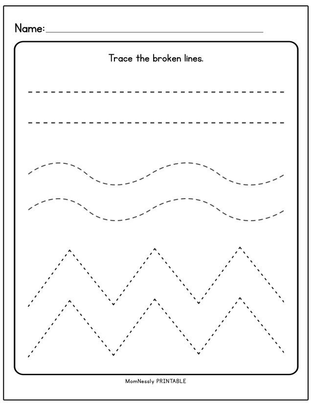 Free Line Tracing Worksheets