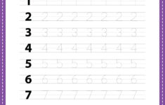 Tracing Number 1 10 Worksheet Free PDF Printable For Kids