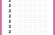 Tracing Number 2 Worksheet For Kindergarten Free Printable PDF