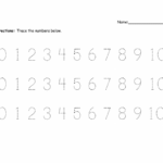Tracing Numbers 0 10 Worksheets