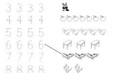 Tracing Numbers 1 10 Worksheet Learning Printable
