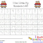 Tracing Numbers 1 50 Writing Numbers Tracing Worksheets Handwriting