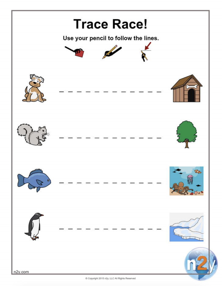Tracing Vertical Lines Worksheets For 3 Year Olds Tracing Worksheets