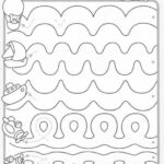 Tracing The Dotted Lines Worksheet Preschool Crafts