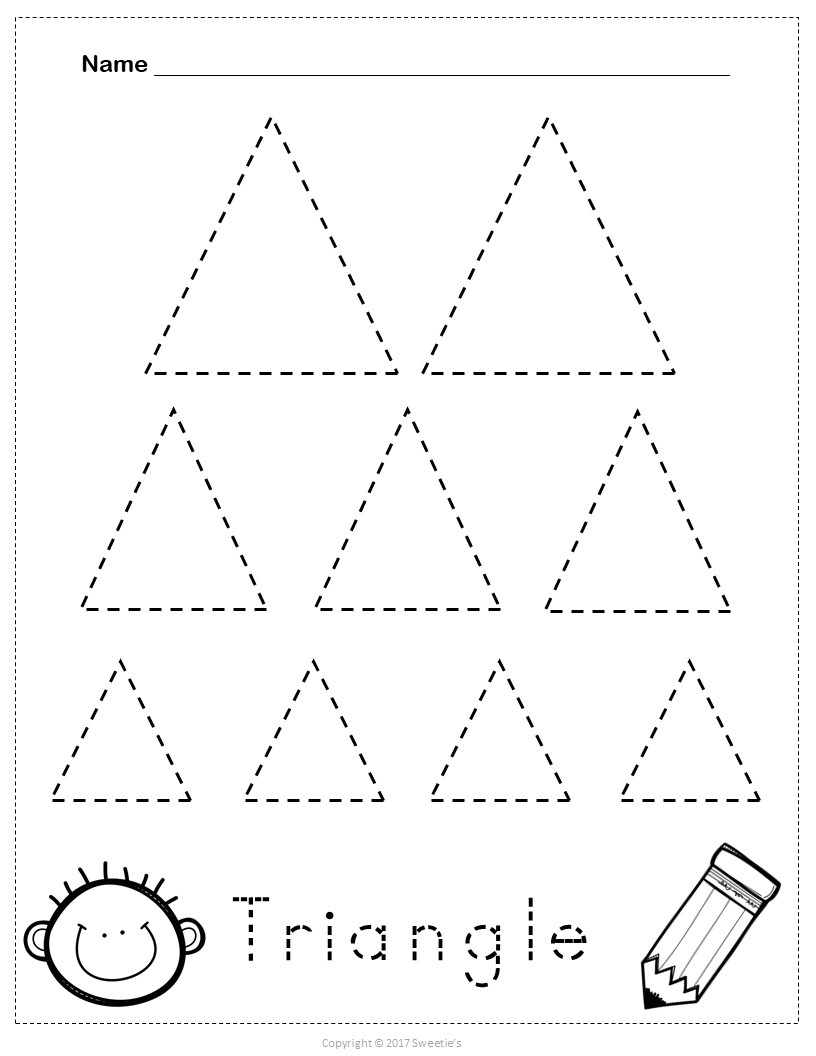 Tracing Triangle Worksheets