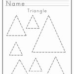 Triangle Tracing Worksheet For Preschool In 2020 Shapes Worksheets