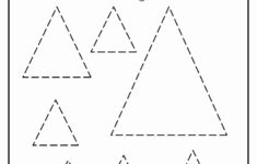 Triangle Tracing Worksheet For Preschool In 2020 Shapes Worksheets