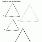 Triangle Tracing Worksheet For Preschool Preschool Tracing Tracing