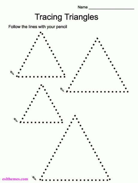 Triangle Tracing Worksheet For Preschool Preschool Tracing Tracing 