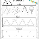 Triangle Worksheet For Preschool Shapes Worksheet Kindergarten