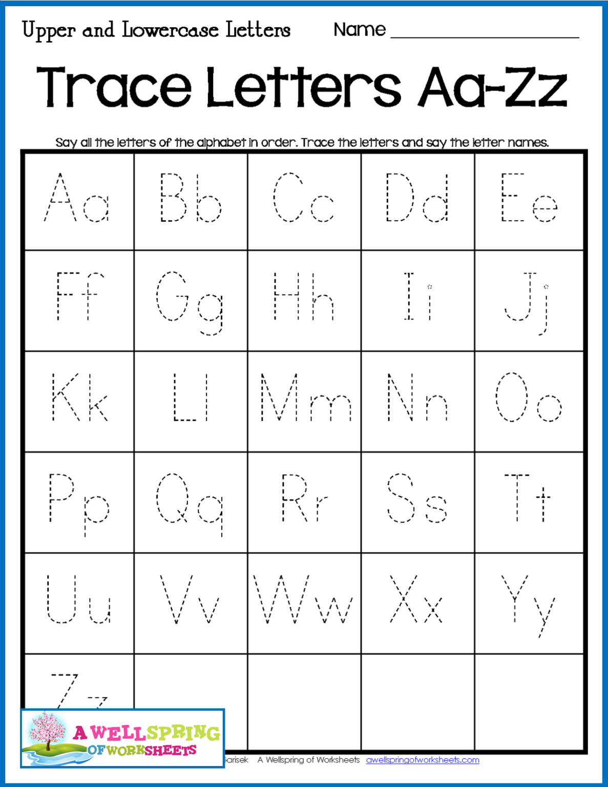 Capital And Lowercase Letters Tracing Worksheets | Tracing Worksheets