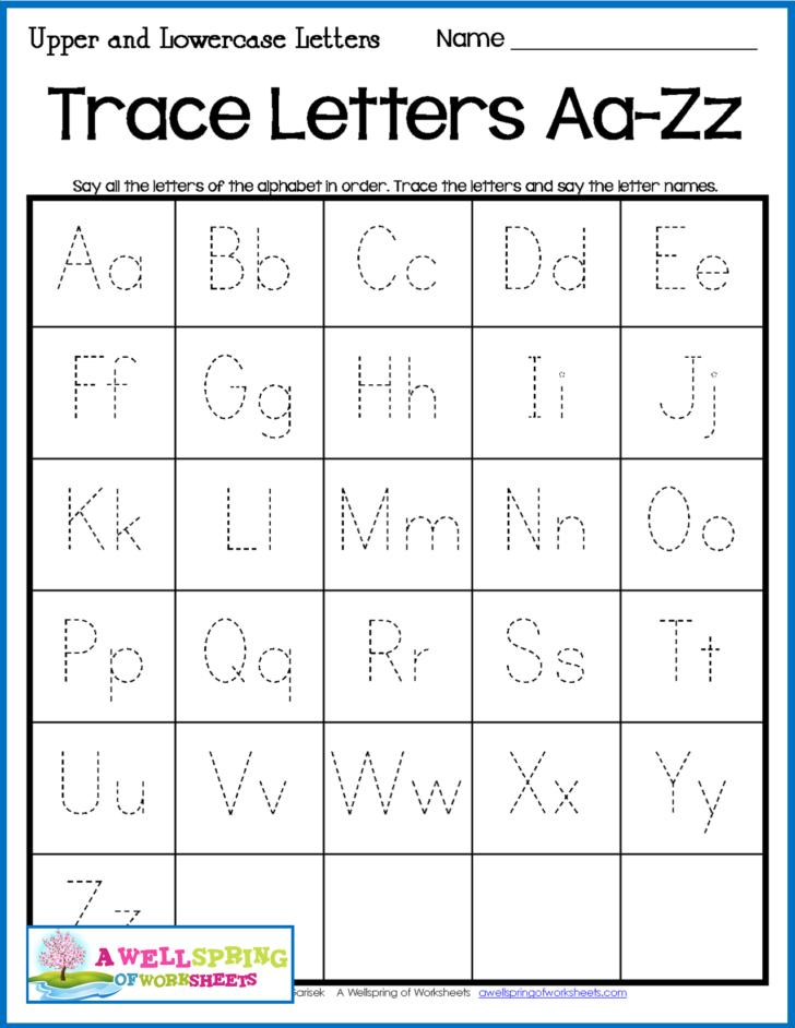 Capital And Lowercase Letters Tracing Worksheets