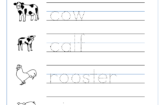 Worksheet Word Tracing Farm Animals Lookbook Education