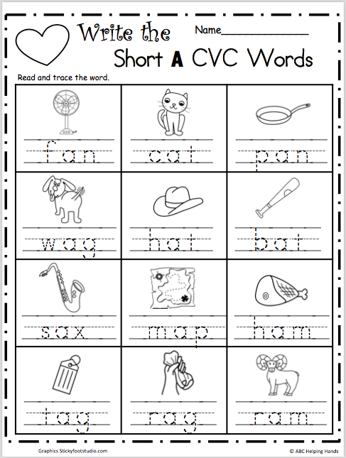 Writing Worksheet Short A CVC Words Made By Teachers