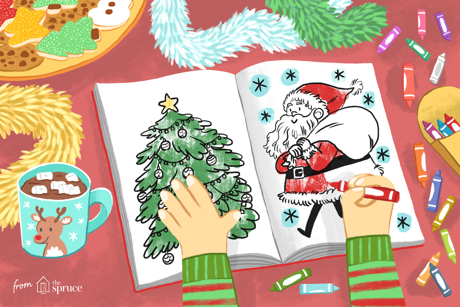 25 Places To Print Free Christmas Coloring Pages pertaining to DLTK Christmas Tracing Worksheets