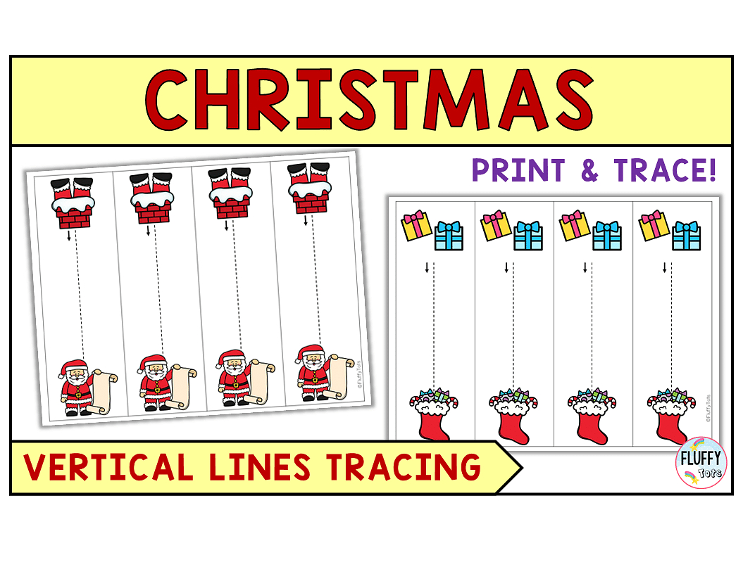 50+ Pages Of Fun Christmas Pre-Writing Tracing Vertical Lines intended for Christmas Themed Vertical Lines Tracing Worksheet