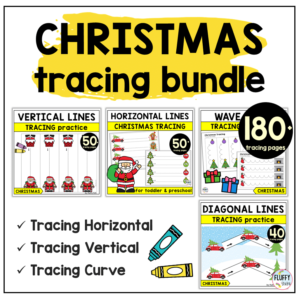 50+ Pages Of Fun Christmas Pre-Writing Tracing Vertical Lines with regard to Christmas Themed Vertical Lines Tracing Worksheet